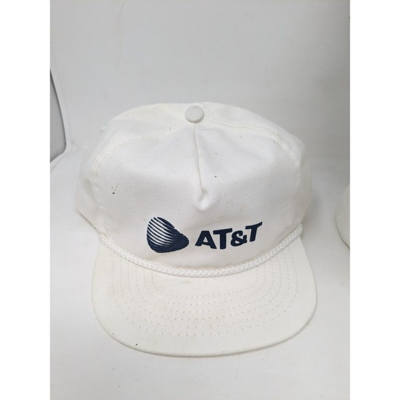 Vintage AT&T Lightguide Fiber Optic Top Gun Employee Baseball Cap Hat Lot - Picture 3 of 16